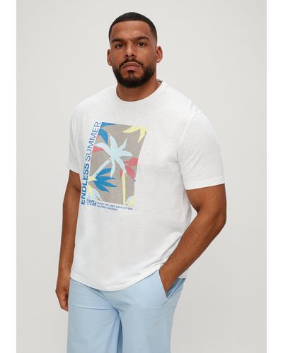 S.oliver T-Shirt mit Frontprint - Weiß