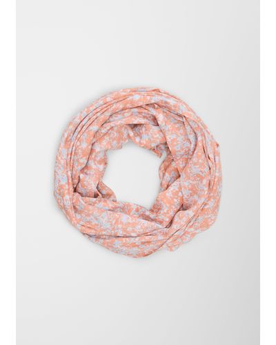 S.oliver Loop-Schal aus Viskose - Pink