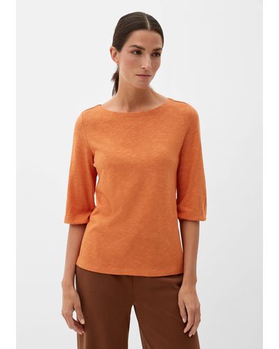 S.oliver Shirt aus Viskosemix - Orange