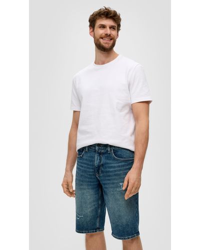 S.oliver Jeans-Shorts / Regular Fit / Mid Rise / Slim Leg - Weiß