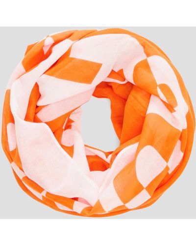 S.oliver Loop-Schal aus Baumwolle - Orange