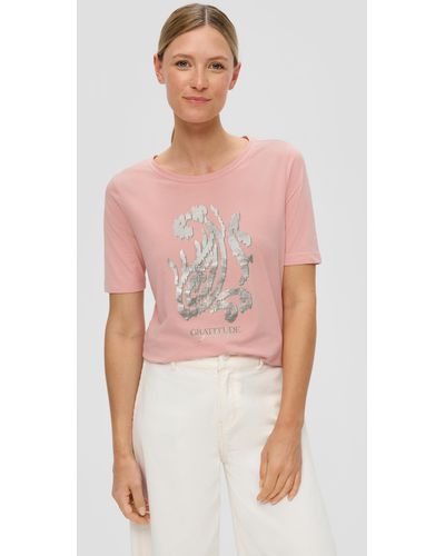 S.oliver T-Shirt aus Baumwollstretch - Mehrfarbig