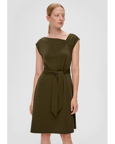 S.oliver Kurzes Kleid mit Knoten-Detail - Grün