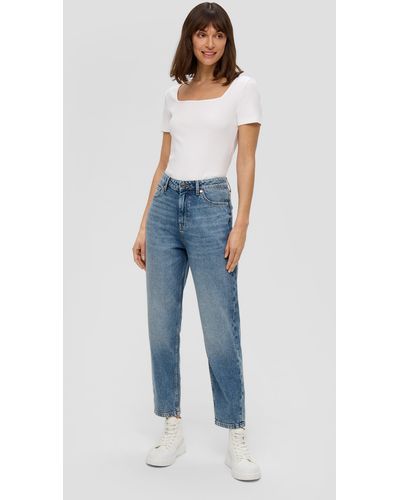 S.oliver Jeans Mom / Regular Fit / High Rise / Wide Leg - Blau