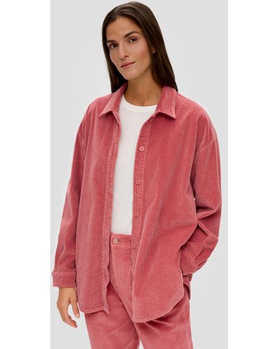 S.oliver Overshirt aus Cord - Rot