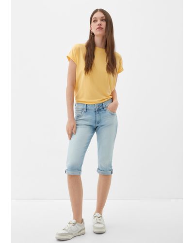 QS Capri-Jeans Catie / Slim Fit / Mid Rise / Slim Leg - Blau