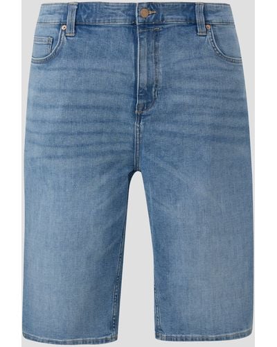 S.oliver Jeans-Shorts / Relaxed Fit / High Rise / Straight Leg - Blau