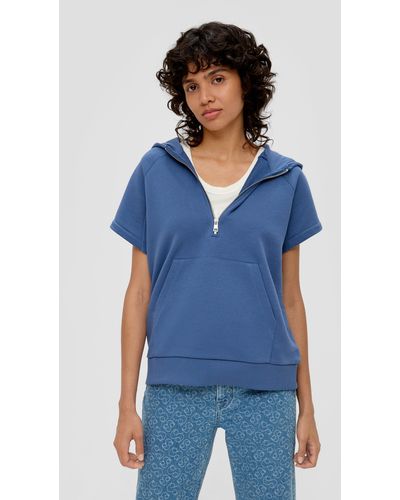 S.oliver Sweatshirt aus Baumwollmix - Blau