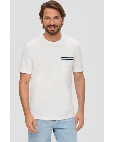 S.oliver T-Shirt aus reiner Baumwolle - Weiß