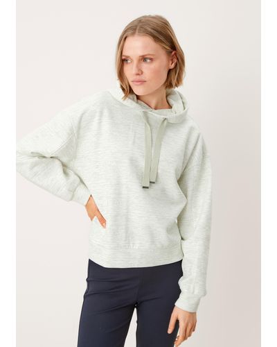 S.oliver Kapuzensweater mit Allover-Print - Weiß