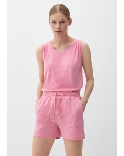 S.oliver Relaxed: Shorts aus Baumwollmix - Pink