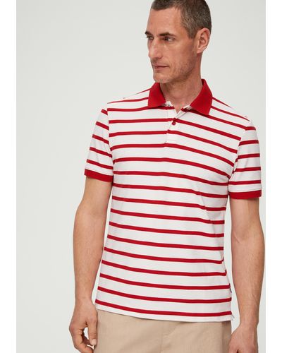 S.oliver Poloshirt aus Baumwoll-Piqué - Rot