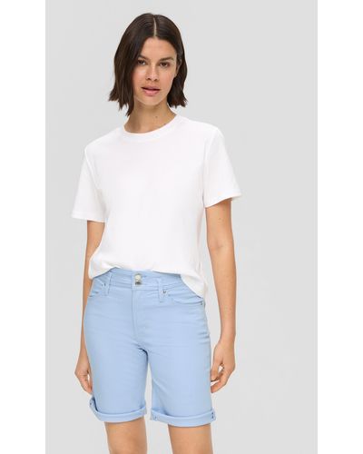 S.oliver Jeans-Bermuda Betsy / Slim Fit / Mid Rise - Weiß