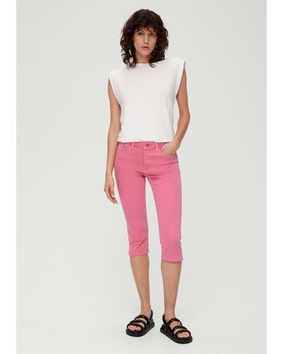 S.oliver Ankle-Jeans Betsy / Slim Fit / Mid Rise / Slim Leg - Pink
