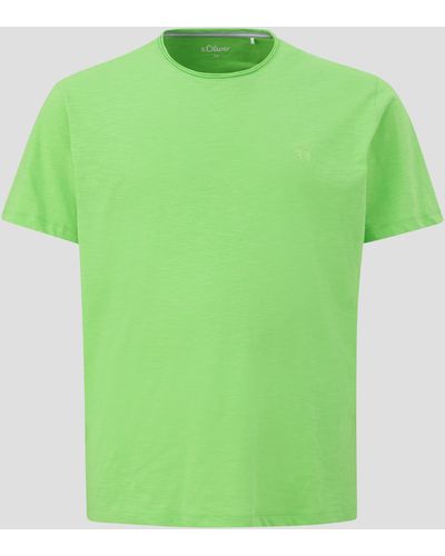 S.oliver T-Shirt mit Logo-Print aus Baumwoll-Jersey - Grün
