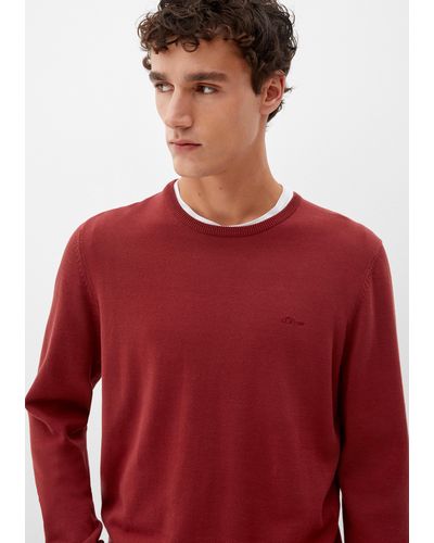 S.oliver Pullover aus Feinstrick - Rot