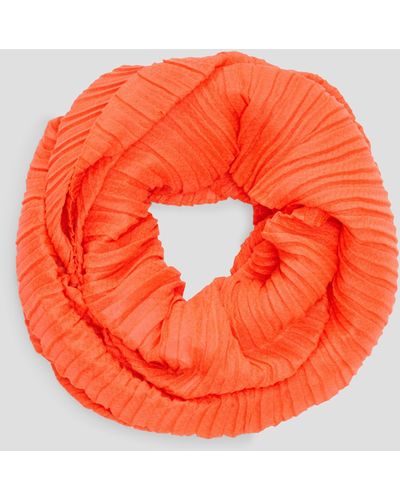 S.oliver Leichter Loop-Schal mit Plisseefalten - Orange