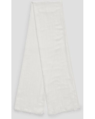 S.oliver Unifarbener Schal aus leichtem Polyester - Weiß