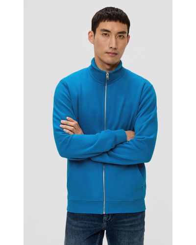 S.oliver Sweatshirt Jacke im Regular Fit - Blau