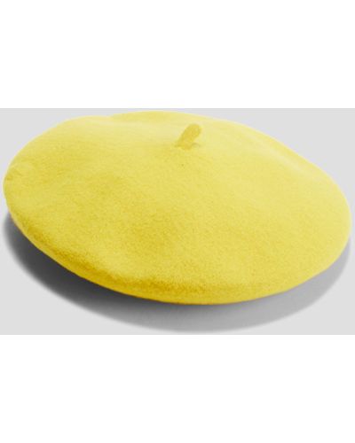 S.oliver Baskenmütze aus Wollmix - Gelb