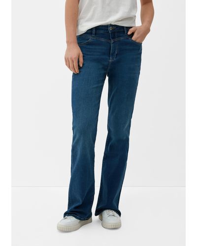 S.oliver Jeans Beverly / Slim Fit / High Rise / Flared Leg - Blau