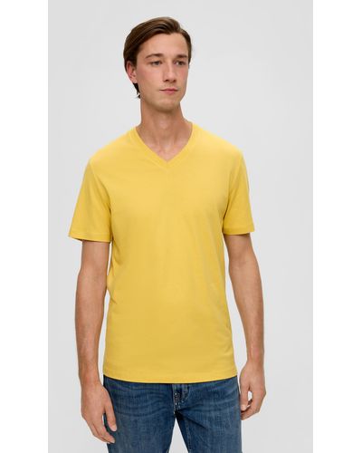 S.oliver T-Shirt aus Baumwolle - Gelb
