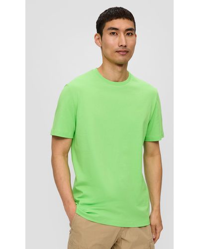 S.oliver T-Shirt mit kleinem Label-Print - Grün