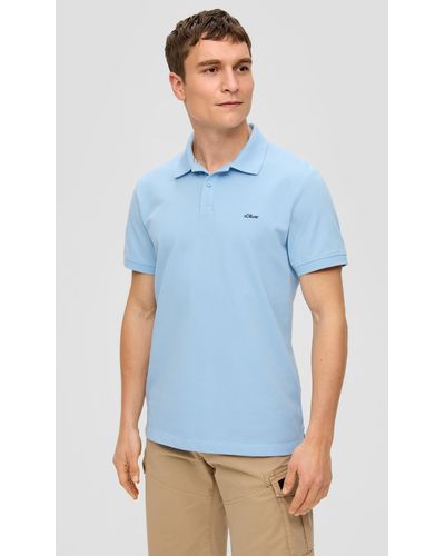 S.oliver Poloshirt aus reiner Baumwolle - Blau