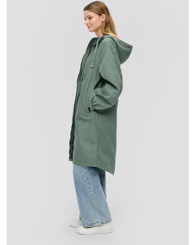 QS Mantel mit Kapuze - Grün