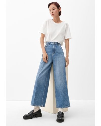 S.oliver Jeans Suri / Regular Fit / High Rise / Wide Leg - Blau