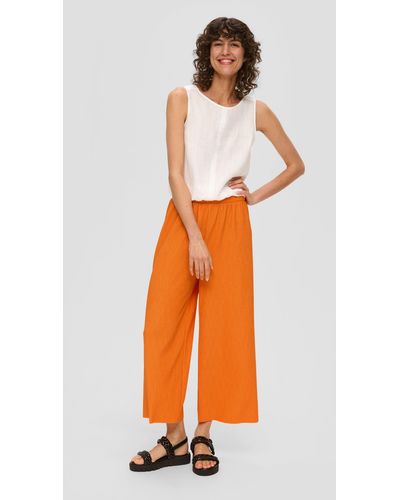 S.oliver Jersey-Hose mit elastischem Bund - Orange