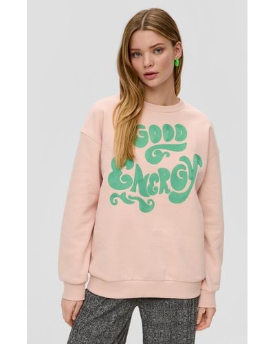 QS Sweatshirt mit Artwork - Grün