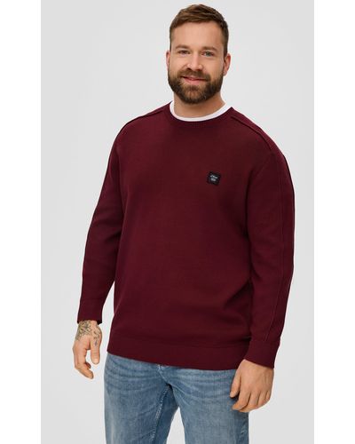 S.oliver Strickpullover mit Waschung - Rot