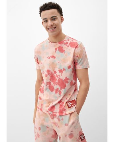 QS T-Shirt aus Baumwolle - Pink