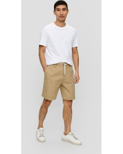 S.oliver Chino-Shorts im Relaxed Fit mit Elastikbund - Weiß