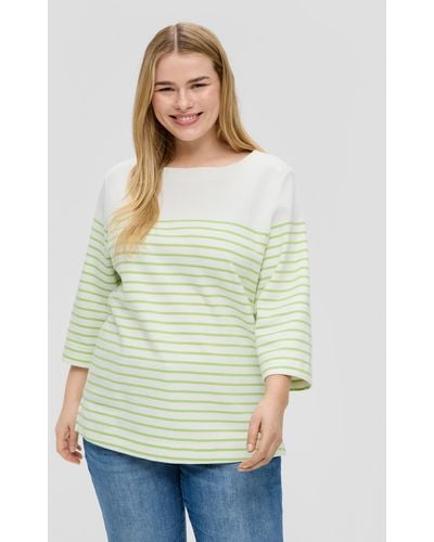 S.oliver Sweatshirt mit 3/4-Ärmeln - Grün