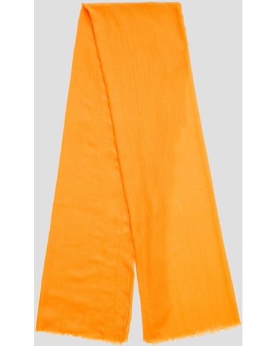 S.oliver Unifarbener Schal aus leichtem Polyester - Orange