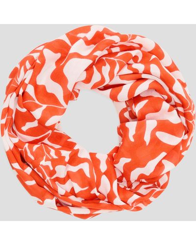 S.oliver Loop-Schal aus Viskose - Rot