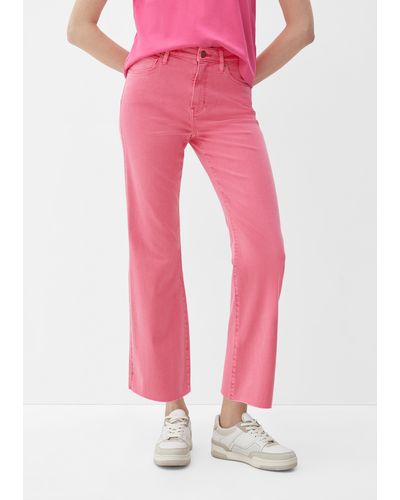 S.oliver Cropped-Jeans Beverly / Slim Fit / High Rise / Bootcut Leg - Pink