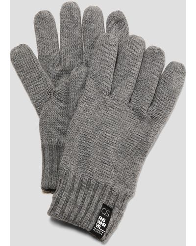 QS Handschuhe mit Fleece-Futter - Grau