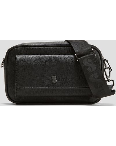 S.oliver Camera Bag in Leder-Optik - Schwarz