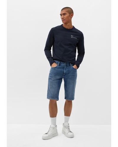 S.oliver Jeans-Shorts / Regular Fit / Mid Rise / Straight Leg - Blau