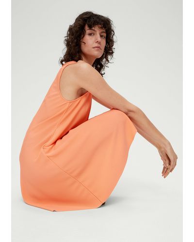 S.oliver Kleid mit Plisseefalten - Orange