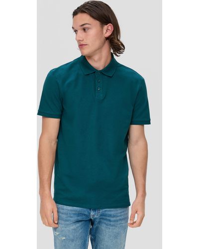 QS Poloshirt aus Baumwolle - Grün