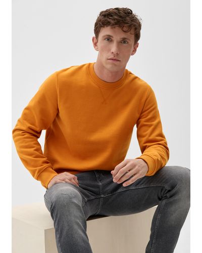 S.oliver Sweatshirt mit Logoprint - Orange