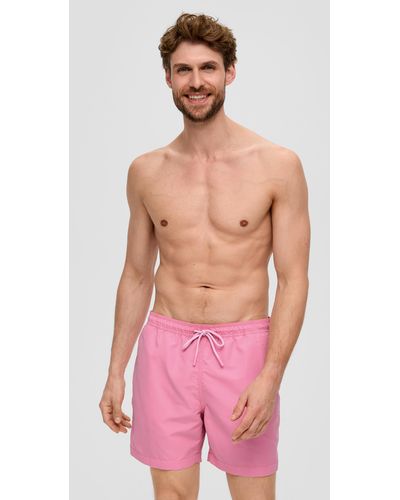 S.oliver Regular: Badeshorts mit Eingrifftaschen - Pink