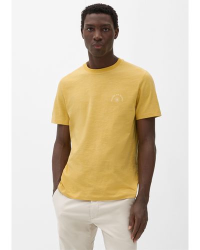 S.oliver T-Shirt mit Backprint - Gelb
