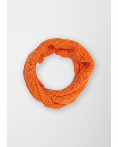 S.oliver Loop-Schal aus Wollmix - Orange