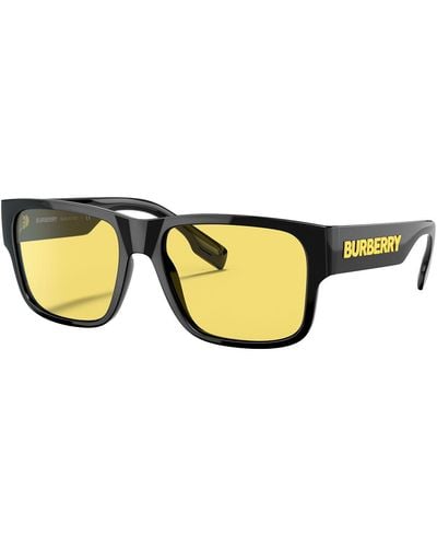 Burberry Knight Be4358 300185 Wayfarer Sunglasses - Yellow
