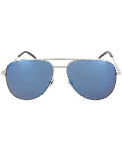 Saint Laurent Classic11-30000163032 Aviator Sunglasses - Blue